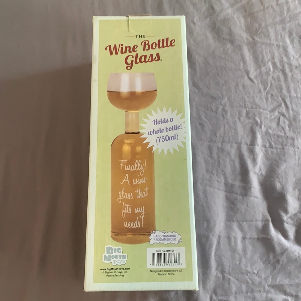 The wine bottle glass